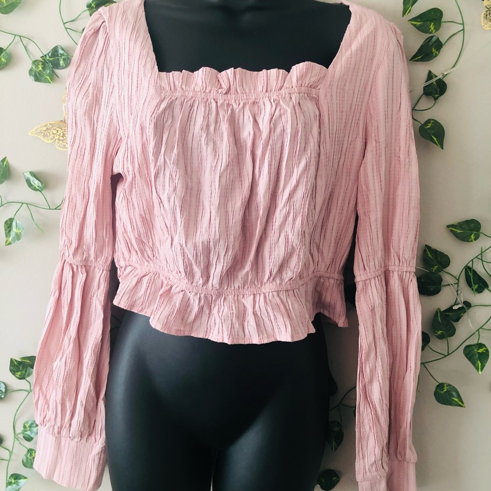 Blush pink blouse